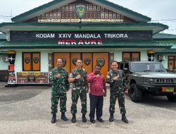 Pangdam XXIV/Mandala Trikora Terima Audiensi Staf Khusus Menteri Pertahanan RI