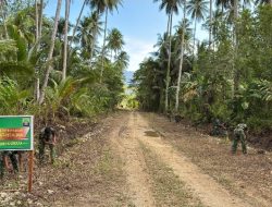 Dandim 1804/Kaimana Cek Langsung Pembukaan Jalan TMMD 127 di Kampung Marsi