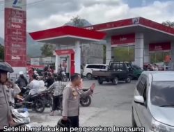 Kapolres Bener Meriah Turun Langsung Atur Lalu Lintas Saat Antrean BBM Membludak