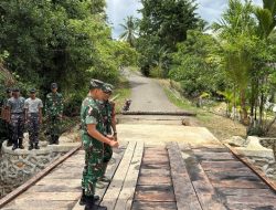 Pangdam XVIII/Kasuari Tinjau Jembatan TMMD 127 di Kampung Marsi, Pembangunan Rampung 100 Persen