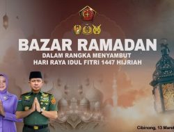 Danrem 061 dan Bupati Hadiri Bazar Ramadhan di Makodim 0621/Kabupaten Bogor