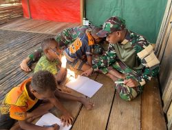 TNI Cerdaskan Perbatasan: Pos Denom Satgas Swasembada Yonif 751/VJS Gelar Kelas Calistung di Pos