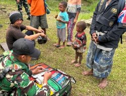 Pos Okpol Satgas Swasembada Yonif 751/VJS Anjangsana ke Kampung Polsam: Berikan Pengobatan Gratis untuk Warga