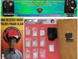 860 Gram Ganja dan 78 Gram Sabu Disita dari Kamar Hotel, Kurir Lintas Kota Dibekuk