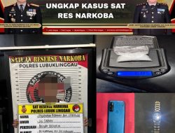 Kurir Sabu 6,85 Gram dari Padang Ditangkap di Lubuk Linggau, Sempat Buang Barang Bukti