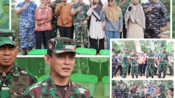 Dandim 0418/Palembang Dampingi Pangdam II/Sriwijaya Ground Breaking Jembatan Beton Tahap IV