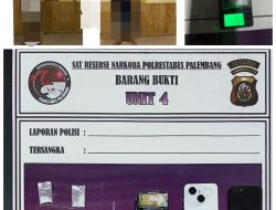 Polrestabes Palembang Ringkus Dua Pengedar Sabu di Kertapati, Amankan Barang Bukti 2,07 Gram