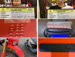Dua Pengedar Ekstasi Dibekuk di Kontrakan Desa Pengabuan, Polres PALI Sita 15 Butir dan Motor Tanpa Pelat