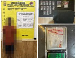 Pengedar 14 Paket Sabu Dibekuk di 24 Ilir, Unit 3 Satresnarkoba Polrestabes Palembang Bergerak Cepat