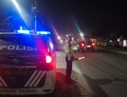 Sat Lantas Polres Batu Bara gelar patroli Blue Light di Jalinsum Indrapura, situasi aman dan lancar