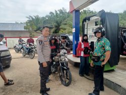 Patroli dan Sambang SPBU, Personel Polsek Menjalin Antisipasi Penyalahgunaan BBM