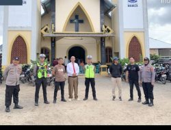 Puncak Perayaan Ibadah Paskah Kebangkitan Isa Al-Masih, Kompi Siaga II Polres Mesuji Lakukan Pengamanan di Tiga Gereja