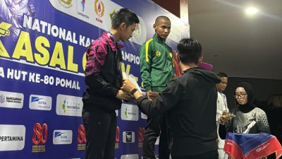 Dua Atlet Kodaeral XIV Sorong Raih Prestasi Pada Kejurnas Karate Kasal Cup V