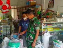 Babinsa Cek Ketersediaan Pupuk, Dukung Ketahanan Pangan