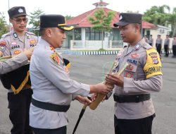 Polres Mesuji Melaksanakan Apel Sabuk Dan Kentongan Kamtibmas di Wilayah Hukumnya