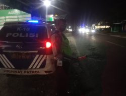 Sat Lantas Polres Batu Bara Gelar Patroli Blue Light Malam Hari di Jalinsum Indrapura