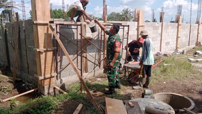 Babinsa Tempel Sleman Bantu Percepatan Pembangunan KDKMP 