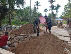 Percepatan Konstruksi Jembatan Garuda Tahap IV, Kodim 1802/Sorong Perkuat Struktur Dasar