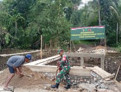 Percepatan Pembangunan Jembatan Beton di Kampung Klatifi Capai 43 Persen