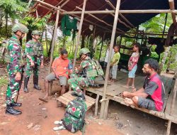 Satgas Yonif 123/Rajawali Laksanakan Patroli Keamanan dan Pelayanan Kesehatan di Kampung Yagatsu, Kabupaten Mappi