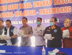 Jaringan Narkoba Malaysia Digulung, 16,9 Kg Sabu Dimusnahkan BNNP Sumsel