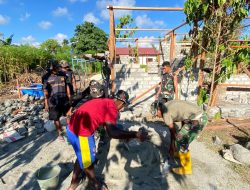 Satgas TMMD ke-128, Kodim 1801/manokwari Laksanakan Pemasangan Dinding Rumah Program RTLH