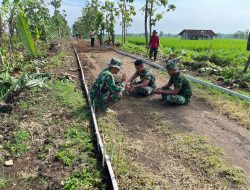 Pengobat Rasa Rindu Anggota Satgas TMMD Reg Ke-128 Sragen