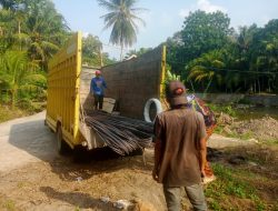 Pembangunan Jembatan Gantung Desa Saweuk Dimulai, Warga Sambut Antusias