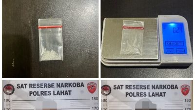 Perangi Peredaran Gelap Narkoba, Polres Lahat Ringkus Dua Pengedar Sabu di Desa Manggul