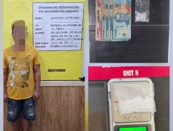 Unit 8 Satresnarkoba Polrestabes Palembang Gerebek Rumah di Gandus, Pengedar Sabu Akui Kepemilikan di Depan Petugas