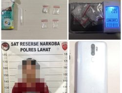 Satres Narkoba Polres Lahat Berhasil Ringkus Pengedar Sabu di Desa Tanjung Payang