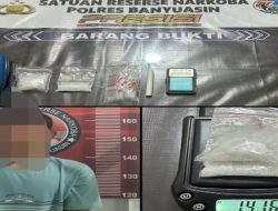 Bandar Sabu 14,16 Gram Digerebek Tengah Malam di Betung Banyuasin, Timbangan Digital dan Barang Bukti Disita di Atas Lemari
