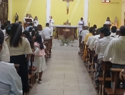 Polsek Medang Deras Amankan Ibadah Kamis Putih di Gereja Katolik Pakam Raya Selatan, 110 Jemaat Mengikuti dengan Khidmat
