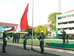 Tingkatkan Kedisiplinan Prajurit, Kodam II/Sriwijaya Gelar Upacara Bendera Mingguan di Lapangan Makodam II/Sriwijaya