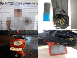 Polres Lahat Bekuk Pengedar Ganja 80 Gram di Lahat Selatan, Motor Scoopy Ikut Disita