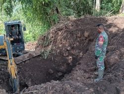 Dengan Dukungan Alat Berat, Pembangunan Jembatan Perintis Garuda di Kelurahan Rap-Rap Wilayah Kodim 1310/Bitung Dipercepat