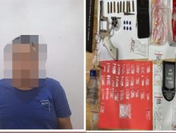 Gerebek Rumah Bandar di Cempaka OKU Timur, Polisi Temukan Sabu 20 Gram, Ekstasi, Revolver dan Amunisi