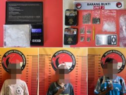 Polres Pagar Alam Bekuk Tiga Tersangka Jaringan Narkoba, Sabu 25 Gram dan Ganja Disita