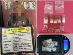 Polres PALI Tangkap Tangan Pengedar Sabu di Jalan Karya Jaya, Satu Pelaku Kabur dan Diburu