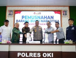 Polres OKI Musnahkan 927 Gram Sabu, Komitmen Polda Sumsel Babat Habis Narkotika