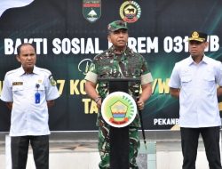 HUT ke-67 Korem 031/WB: Danrem 031/WB Lepas Baksos Sembako, Bukti Nyata Kepedulian untuk Masyarakat