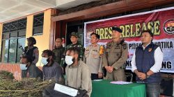 TNI-Polri Gelar Press Release Pengungkapan Tindak Pidana Narkotika di Kabupaten Pegunungan Bintang