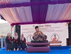 Kabag OPS Polres Mesuji Sampaikan Pesan Kamtibmas saat Melaksanakan Pengamanan Pengajian dan Haul Akbar di Ponpes Minhajut Thullab Al Amin