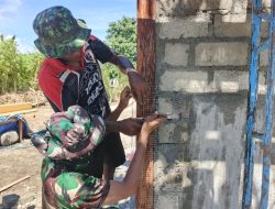 Dari Dinding Sederhana Menuju Rumah Layak, Satgas TMMD ke 128 Kodim 1801/Manokwari Terus Kebutan Pekerjaan