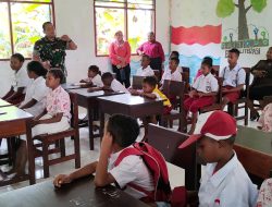 Bentengi Generasi Muda dari Bahaya Narkoba, Satgas TMMD ke-128 Kodim 1801/Manokwari Berikan Penyuluhan di SD Inpres 62 Asai