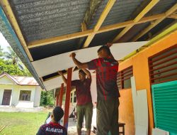 Dukung Pendidikan Berkualitas, Satgas TMMD ke 128 Kodim 1801/Manokwari Renovasi SD Inpres 62 /Asai