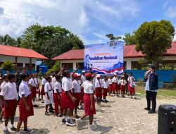 Satgas Swasembada Yonif 643/Wns Koops TNI Habema, Turut Berpatisipasi Peringati Hari Pendidikan Nasional Di Sekolah Perbatasan Papua 