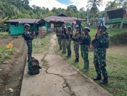 Satgas Pamtas Kewilayahan Yonif 410/ALG Pos Teluk Arguni Laksanakan Kegiatan Yankes Di Kampung Bofuwer
