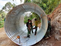 Sinergi Kodim 0211/TT dan Yon TP 908/GD Tuntaskan Pembangunan Jembatan Aramco di Desa Sait Kalangan II