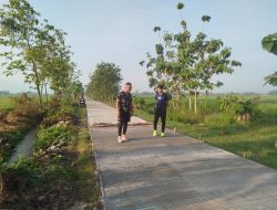 Kepala Staff Kodim Sragen jajal jalan baru hasil TMMD